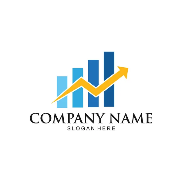 Consultor de contabilidade financeira mercado negociação gráfico vetor logotipo design — Vetor de Stock