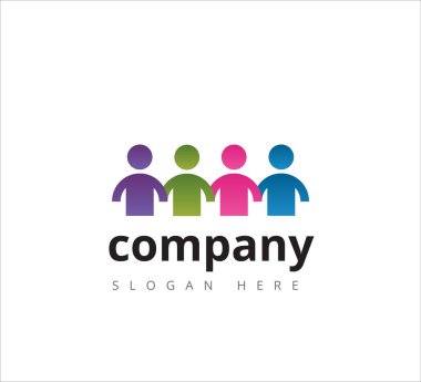 birlikte, takım çalışması, strateji, ortaklık, işbirliği, topluluk ve eğitim sektörü iş konsepti için vektör logo tasarımı şablonu buluşması