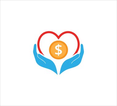 ... hayır kurumu, bağış, bağış, para toplama gibi kar amacı gütmeyen şirketler için simge logosu tasarımı...