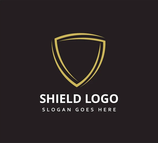 Plantilla Diseño Logotipo Icono Escudo Triángulo Bucle Simple Para Aplicación — Vector de stock