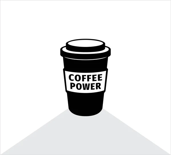 Café Tasse Papier Vectoriel Icône Logo Illustration Modèle Conception Pour — Image vectorielle