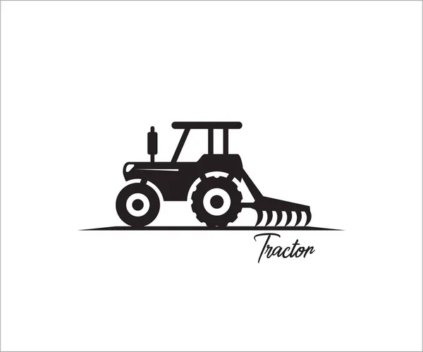 Farmářský Traktor Jednoduchý Vektorové Ikony Logo Design Ilustrační Šablona — Stockový vektor