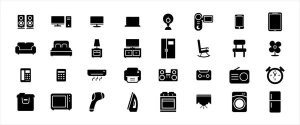 Simple Set Home Appliance Ware Supply Related Vector Icon Design — Stock Vector