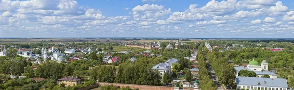 Suzdal Rusya Nın Altın Yüzüğü Çan Kulesinden Panoramik Vew — Stok fotoğraf