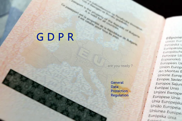 GDPR regulation text (General Data Protection Regulation) and 