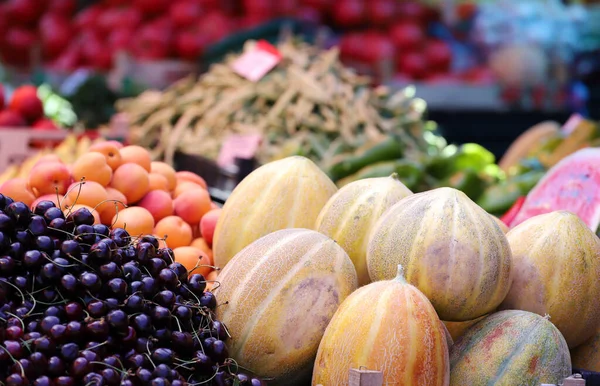 Colorful Summer Fruits Farmer Market Many Fruits — Stock Photo, Image