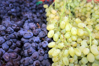 Siyah ve beyaz üzümler, arka plan