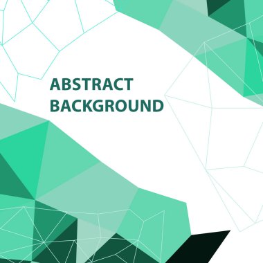 Arka yeşil geometrik plan ile çokgen çizmek, hisse senedi vektör