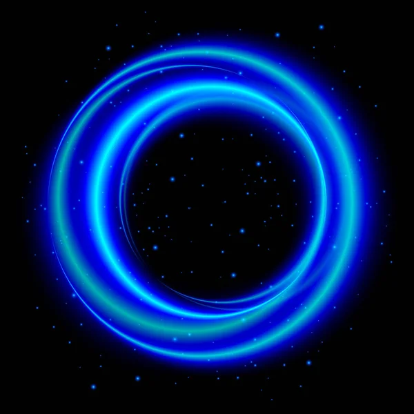 Blue Light Shining Circle Banner Stock Vector — Stock Vector