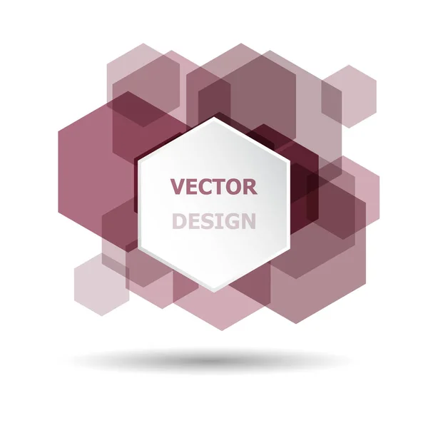 Abstract Maroon Hexagon Banner Background Template Vetor Estoque — Vetor de Stock