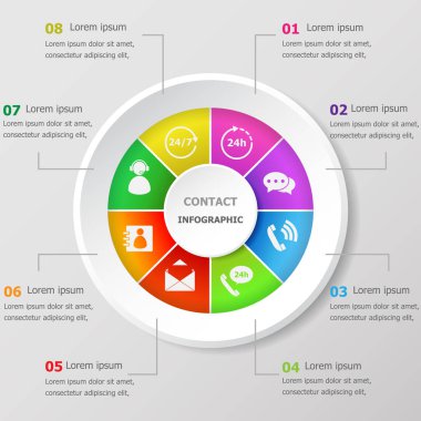 Infographic tasarım şablonu ile kişi kutsal kişilerin resmi, hisse senedi vektör