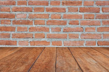 Perspektif kahverengi ahşap tuğla duvar, stok fotoğraf üzerine