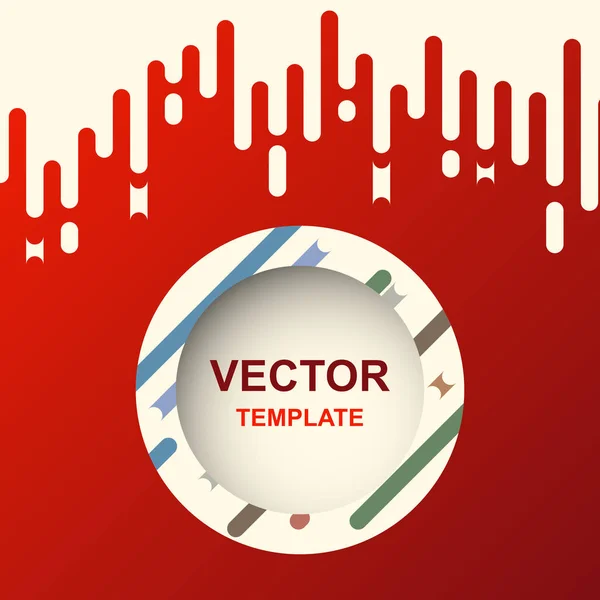 Plantilla Diseño Banner Abstracto Con Fondo Rojo Vector Stock — Vector de stock