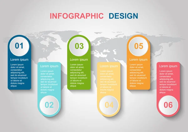 Infografische Design-Vorlage mit Elementen — Stockvektor