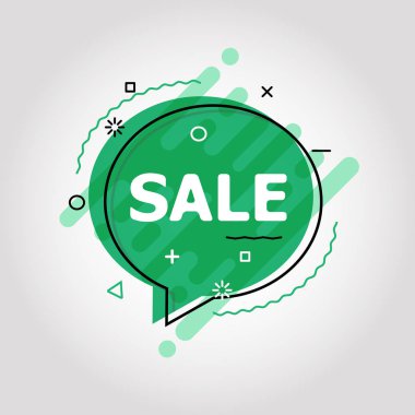 Düz konuşma balonu şekilli pankartlar, stok vektörü