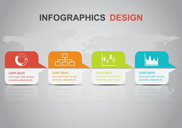 Infografik Vorlage Mit Bannerdesign Aktienvektor — Stockvektor