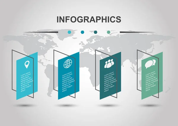 Infographic Tasarım Şablonu Ile Kesme Afiş Hisse Senedi Vektör — Stok Vektör