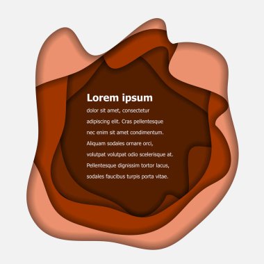 Soyut kahverengi kağıt arka plan afiş şablonlar, hisse senedi vektör ile kesme