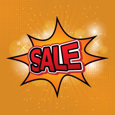 Satılık komik metin konuşma ray arka planda, hisse senedi vektör