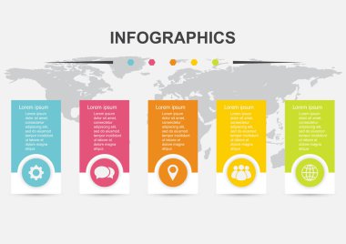 Regtangle afişile infografik tasarım şablonu