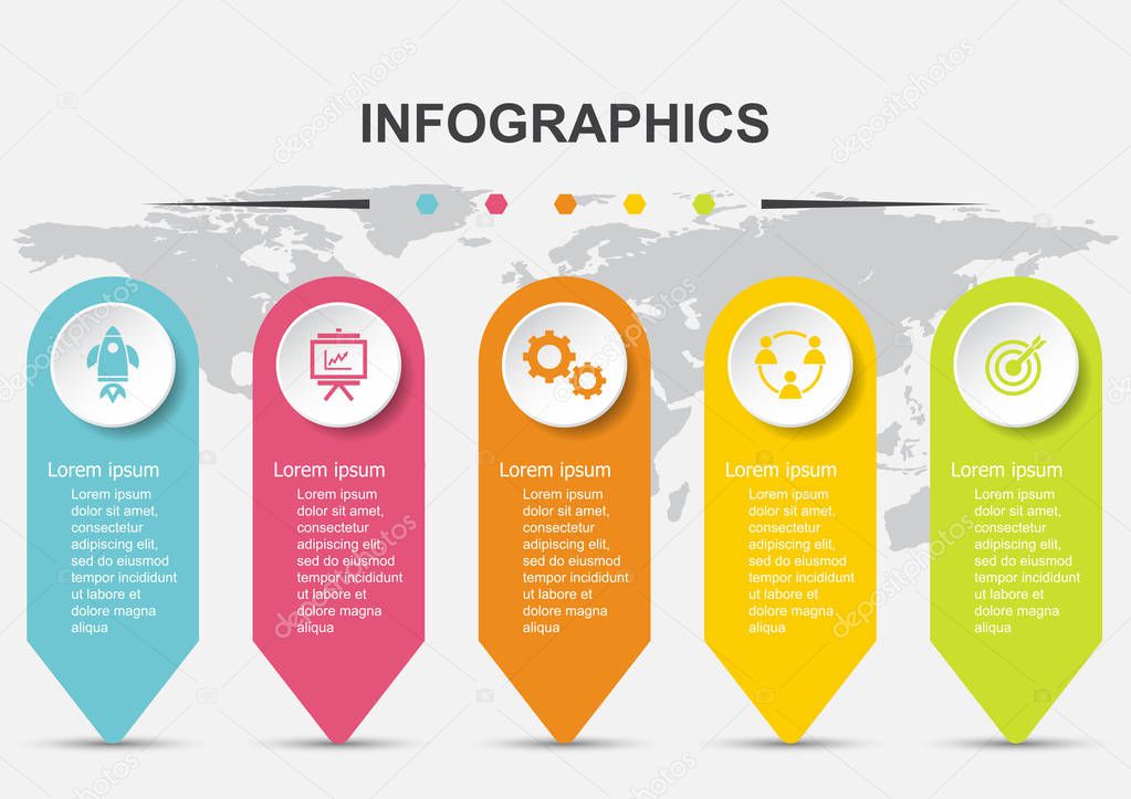 Infographic design template for business presentation