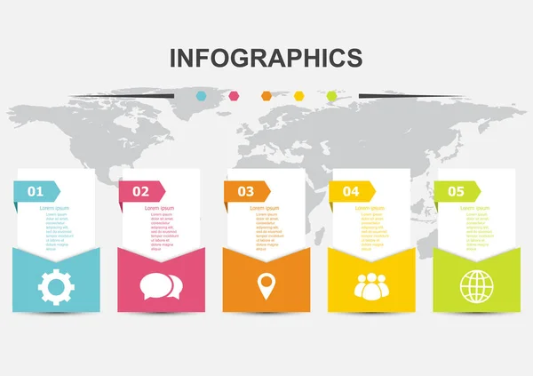 Infographic Design Template Banners Options Stock Vector — Stock Vector