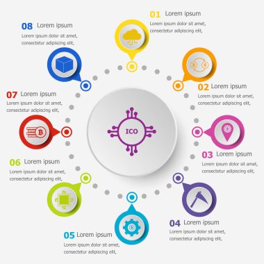 Engelleme simgeli bilgi şablonu, stok vektörü