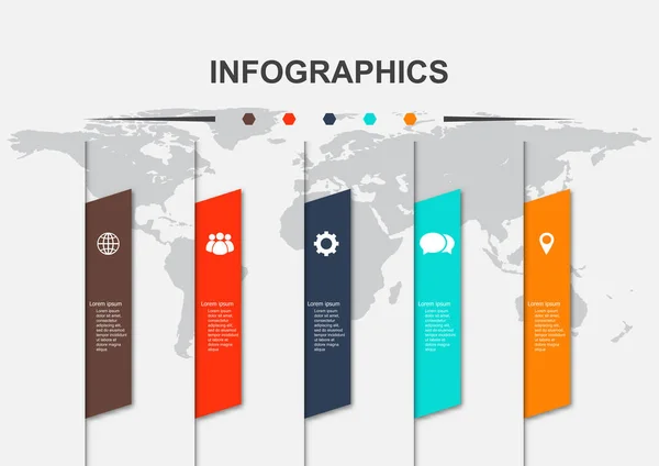 Infografik Design Vorlage Mit Optionen Aktienvektor — Stockvektor
