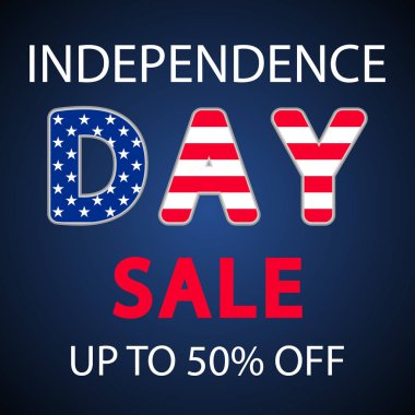 Bağımsızlık günü ABD satış banner şablon tasarım