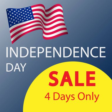 Bağımsızlık günü ABD satış banner şablon tasarım