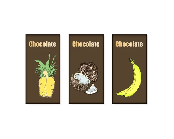 Ensemble vectoriel de chocolat Bar Package — Image vectorielle