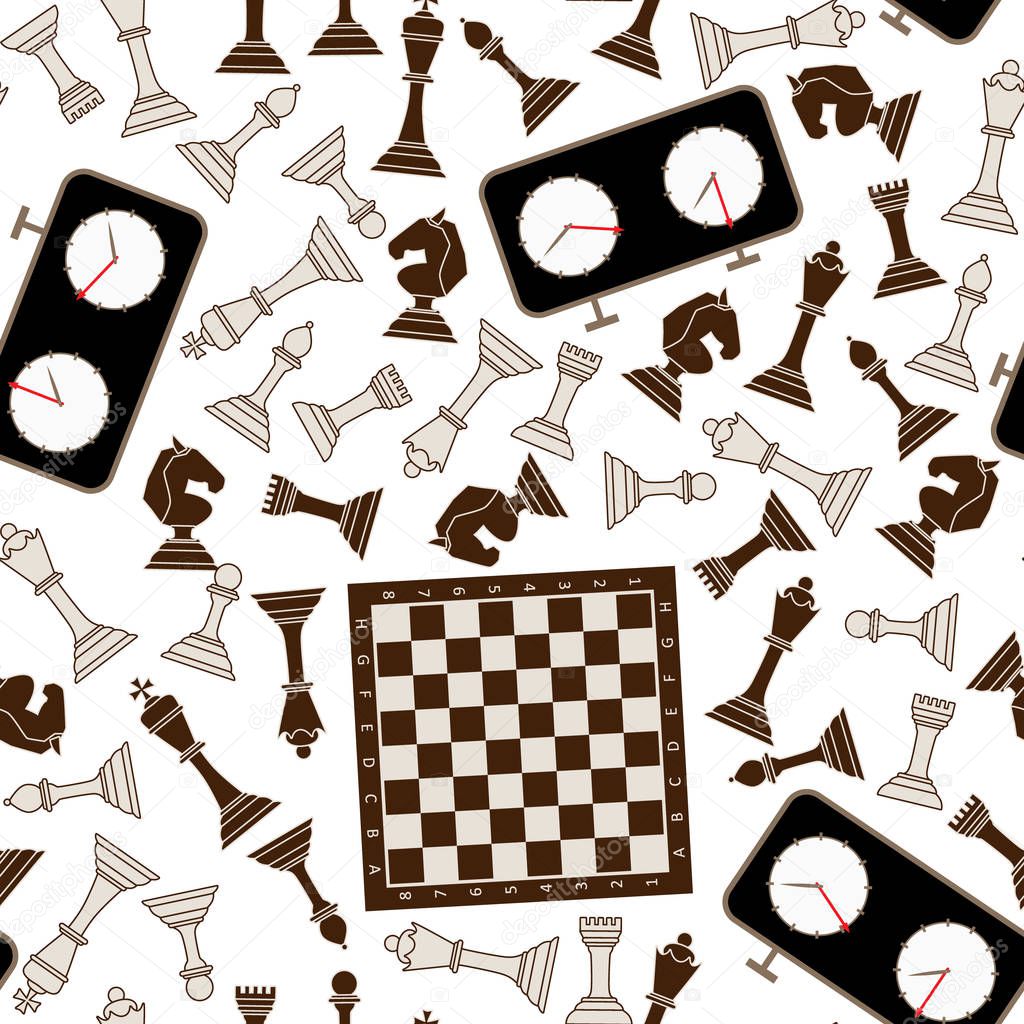 Chess seamless background