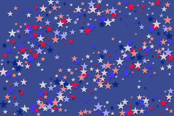 Estrellas azules rojas Fondo patriótico americano — Vector de stock