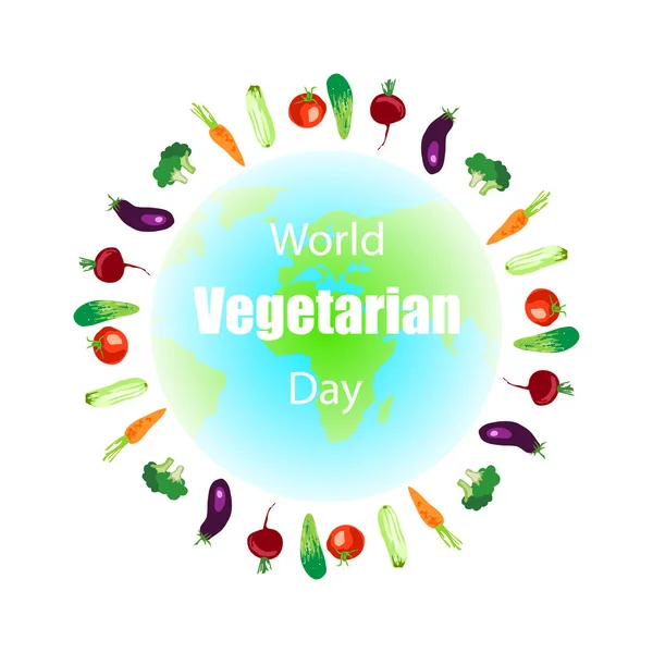 Концепція Всесвітнього вегетаріанського дня — стоковий вектор