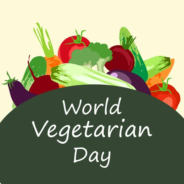 Концепція Всесвітнього вегетаріанського дня — стоковий вектор