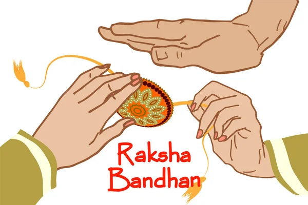 Festival indio raksha bandhan — Vector de stock