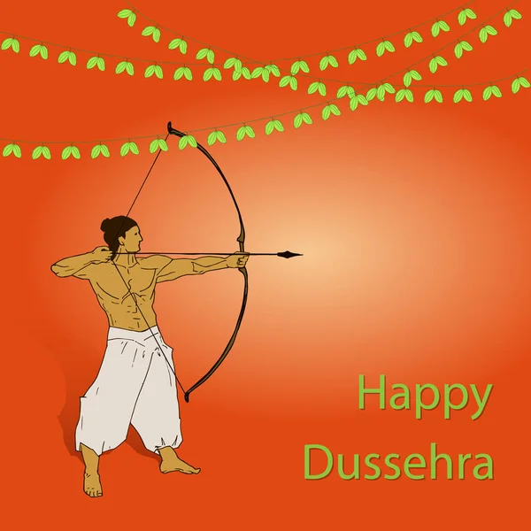 Glad Dussehra bakgrund koncept — Stock vektor