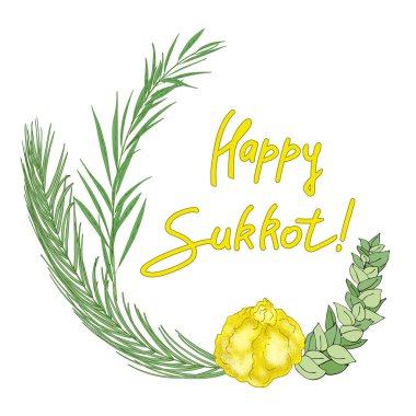 Sukkot Yahudi tatil arka plan.