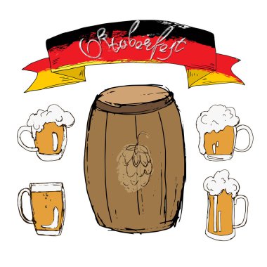 Oktoberfest festival arka plan. 
