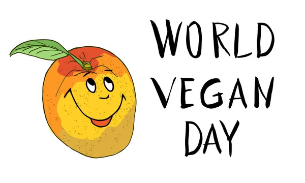 World Vegan Day koncept — Stock vektor