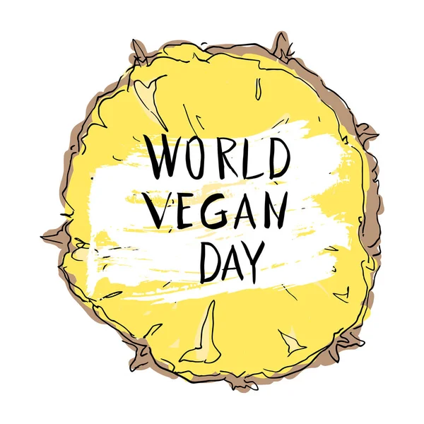 World Vegan Day koncept — Stock vektor