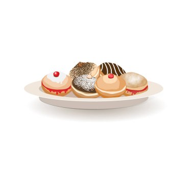 Geleneksel tatlı çörek bir plaka üzerinde yalan