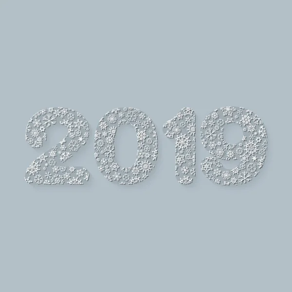 2019 Nuovo anno design — Vettoriale Stock