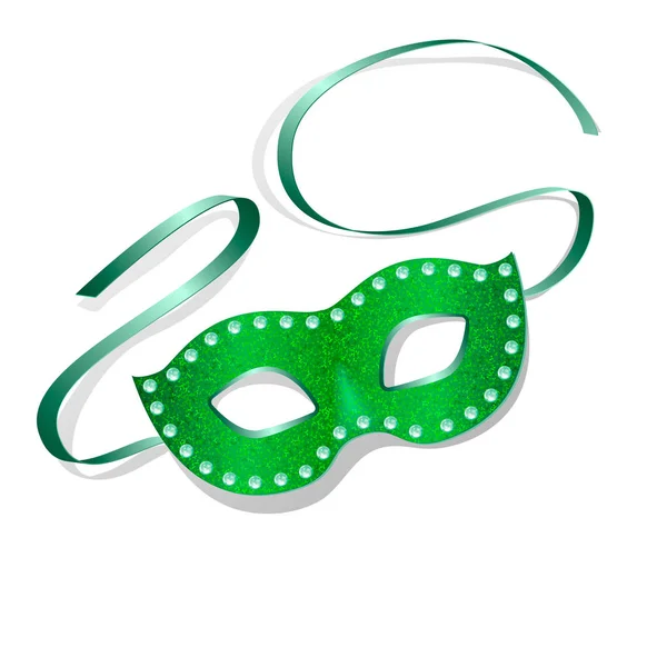 Máscara Carnaval Con Textura Brillante Brillo Fiesta Carnaval Veneciano Mardi — Vector de stock