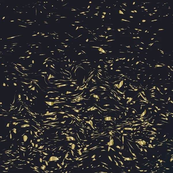 Goldene Glitzertextur Isoliert Auf Dunklem Hintergrund Festliches Muster Goldene Konfettiexplosion — Stockvektor