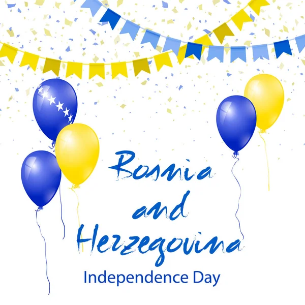 Dia de independência de bósnia e herzeélia — Vetor de Stock