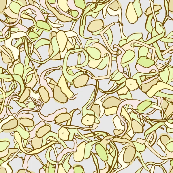 发芽种子的无缝的背景 — 图库矢量图片