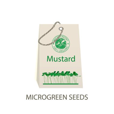 Microgreen tohum ambalaj tasarım şablonu