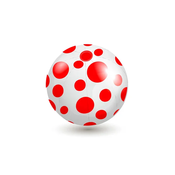 红色圈子在白色海滩球向量例证 — 图库矢量图片