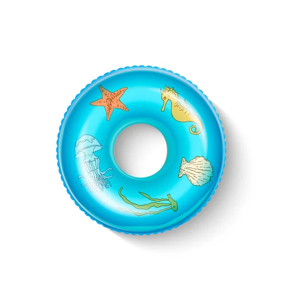 Flotteur de piscine gonflable licorne — Image vectorielle